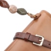 Bolsa De Mão Couro Marrom/Off White - imagem 6