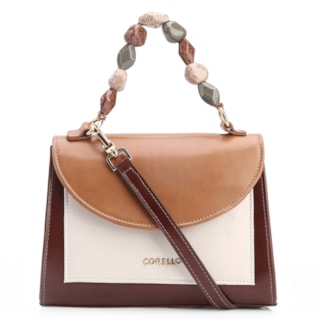 Couro Marrom/Off White