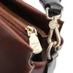Bolsa De Mão Couro Marrom / Preto - imagem 5