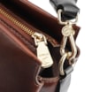 Bolsa De Mão Couro Marrom / Preto - imagem 5
