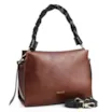 Bolsa De Mão Couro Marrom / Preto - imagem 2