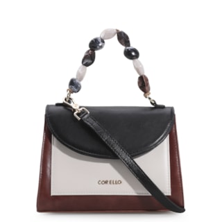 Couro Marrom/Preto/Off White
