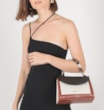 Bolsa De Mão Couro Marrom/Preto/Off White - imagem 2