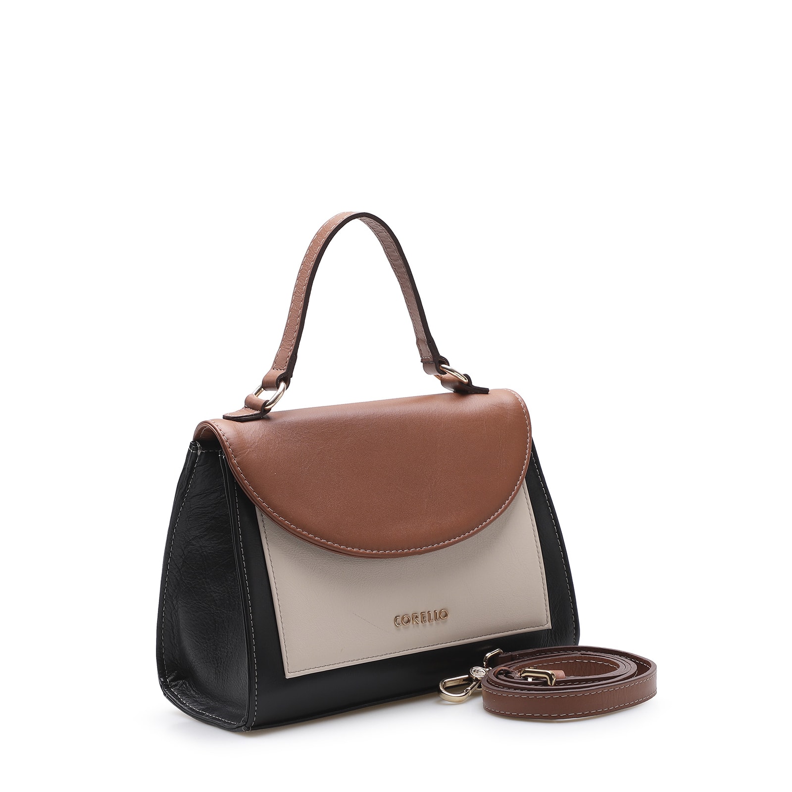 Bolsa De Mão Couro Multicolorido