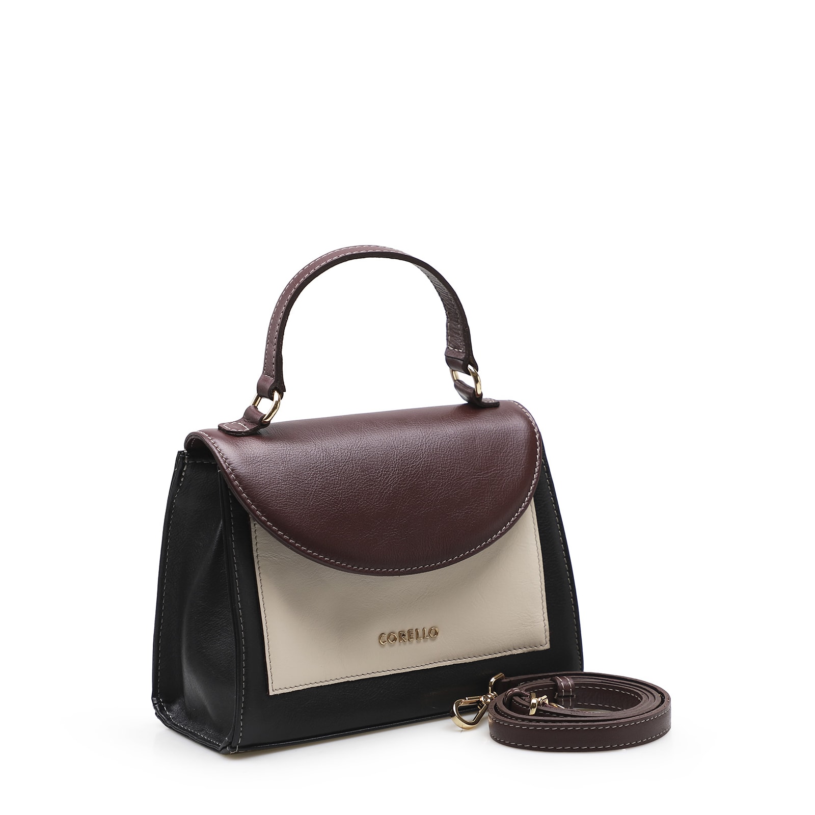 Bolsa De Mão Couro Multicolorido