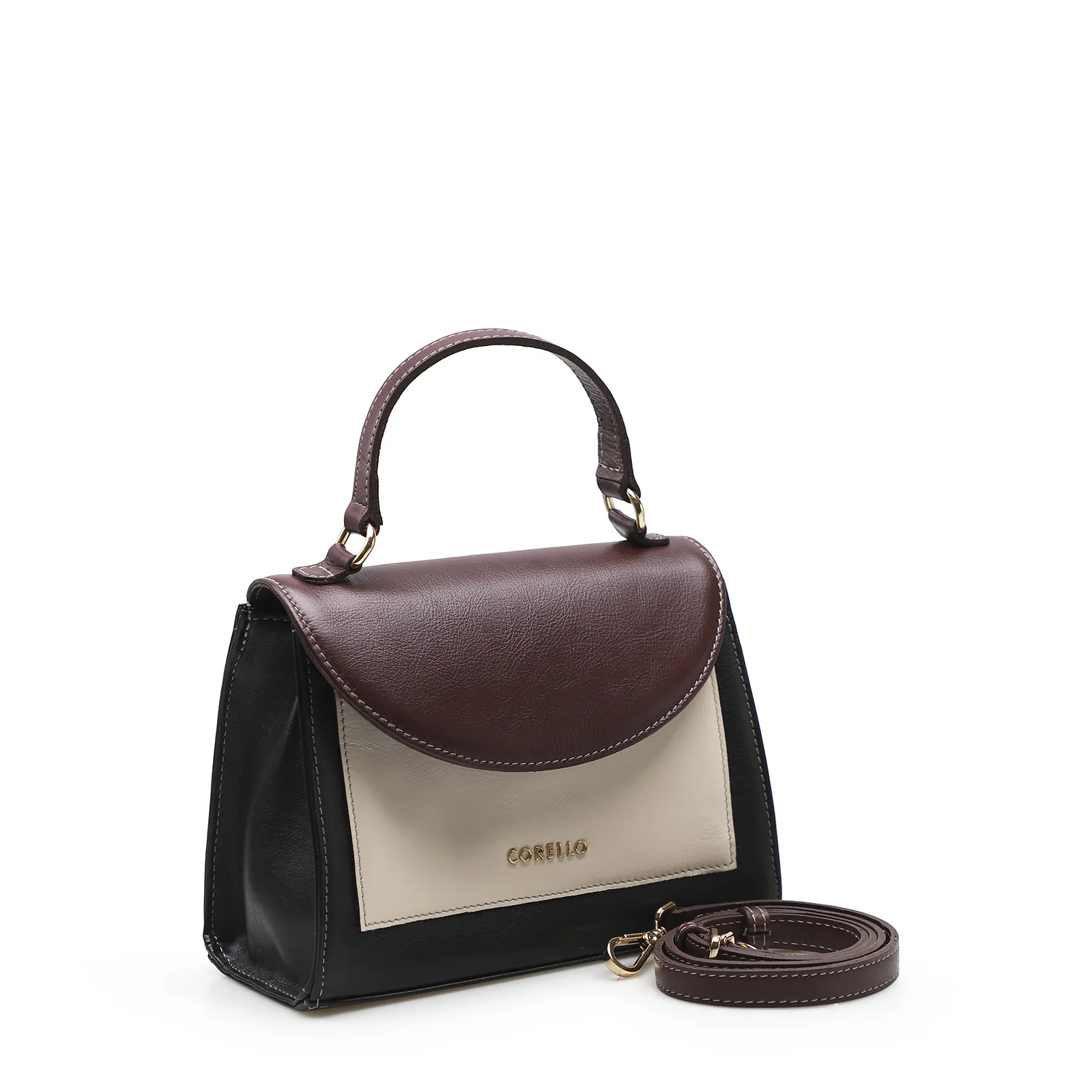 Bolsa De Mão Couro Multicolorido