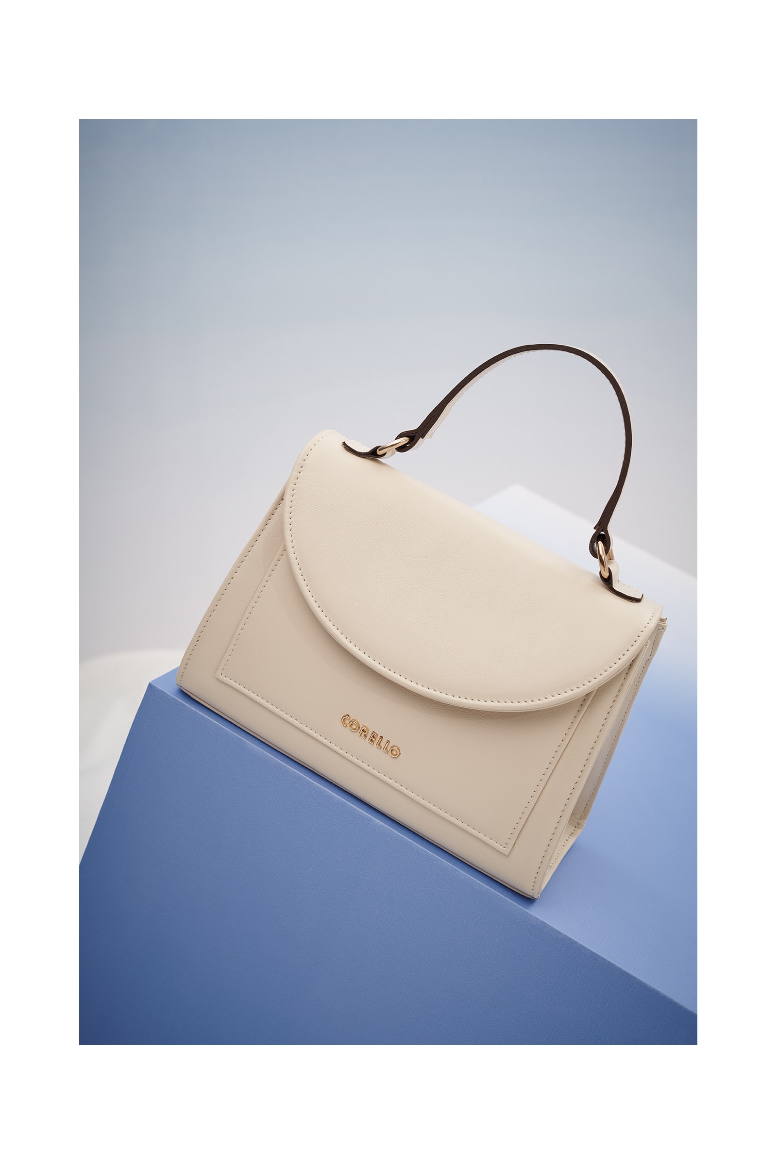 Bolsa De Mão Couro Off White