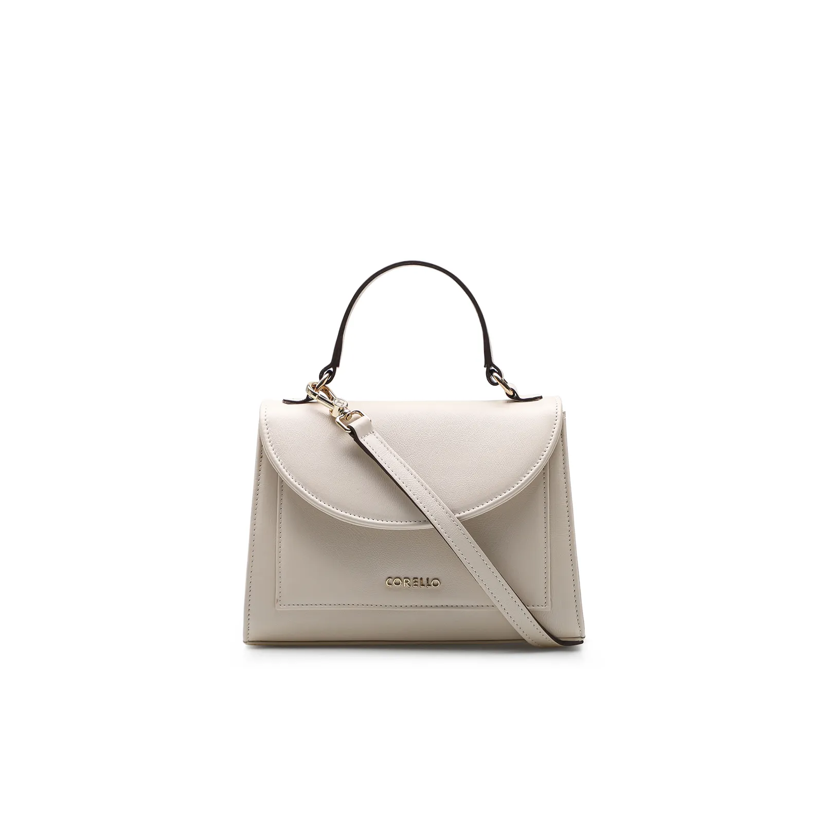 Bolsa De Mão Couro Off White