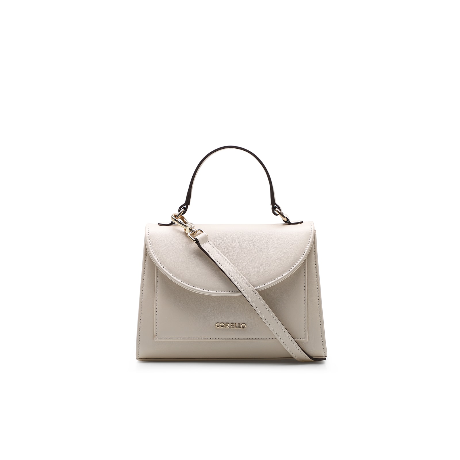 Bolsa De Mão Couro Off White