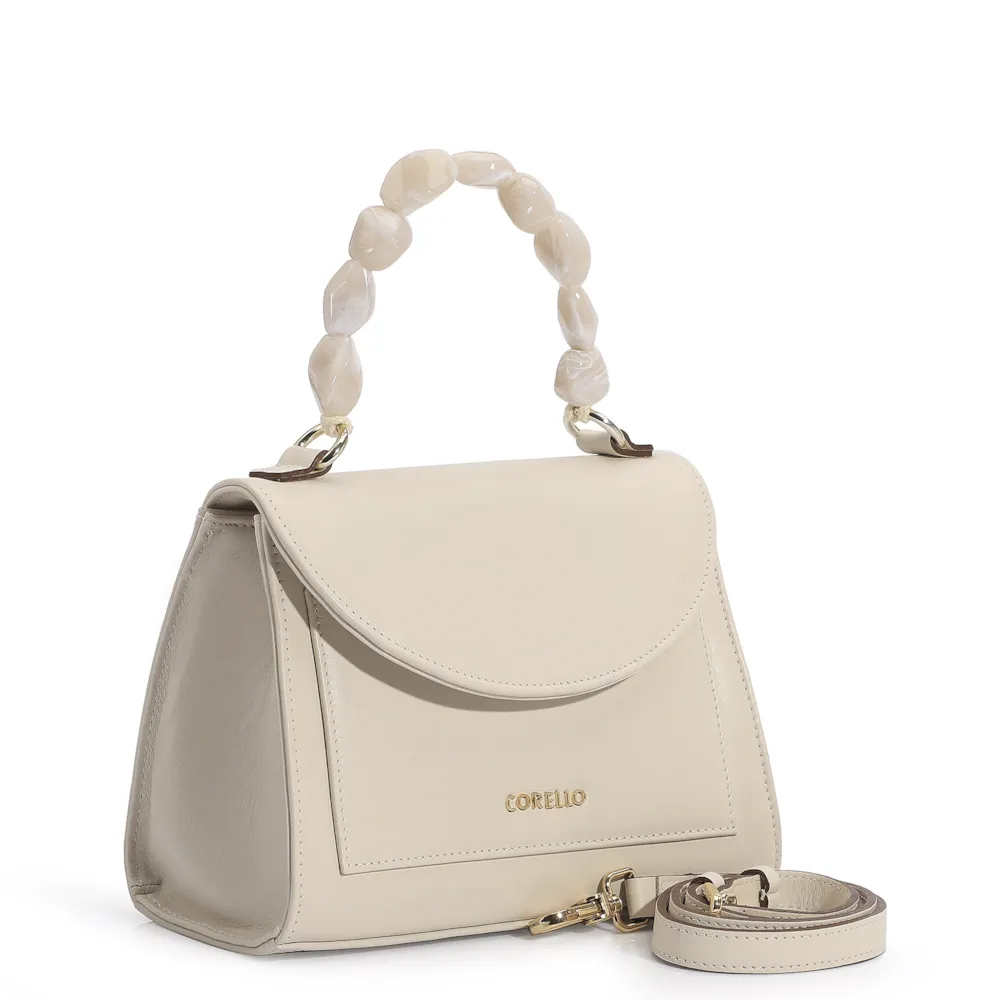 Bolsa De Mão Couro Off White - imagem 3