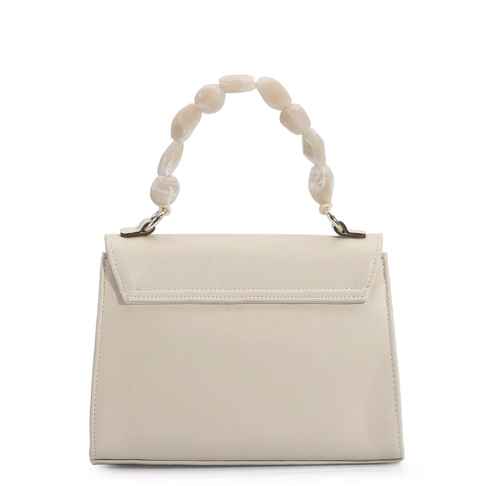 Bolsa De Mão Couro Off White - imagem 4