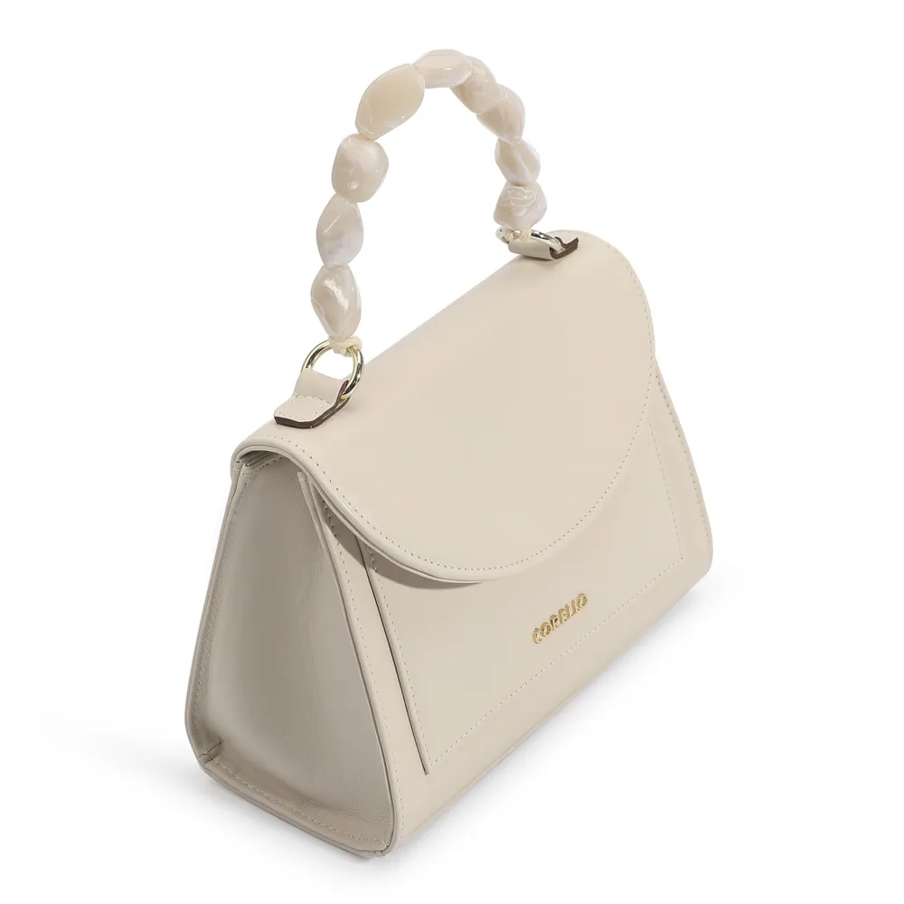 Bolsa De Mão Couro Off White - imagem 5