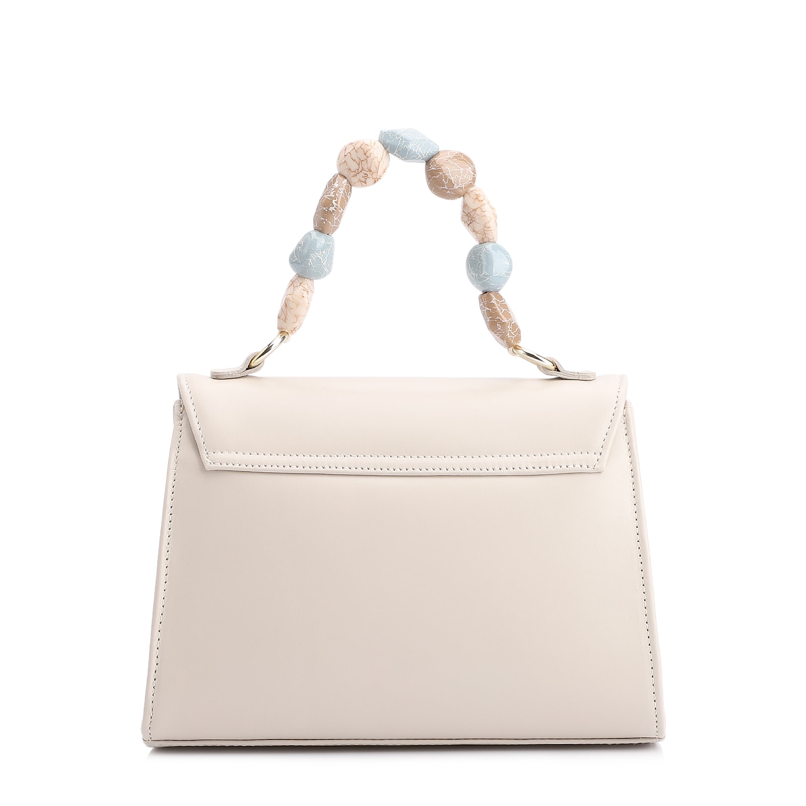 Bolsa De Mão Couro Off White