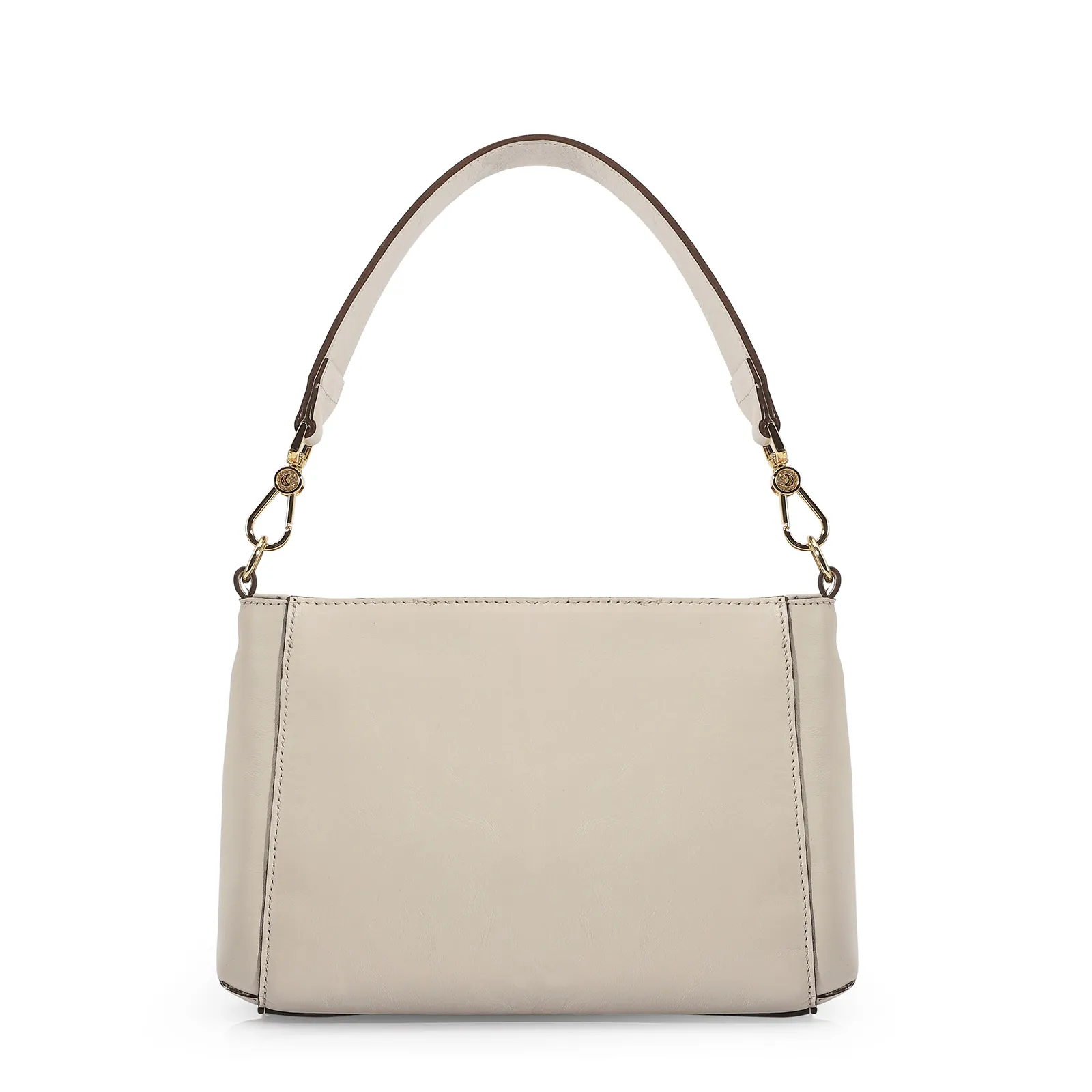 Bolsa De Mão Couro Off White