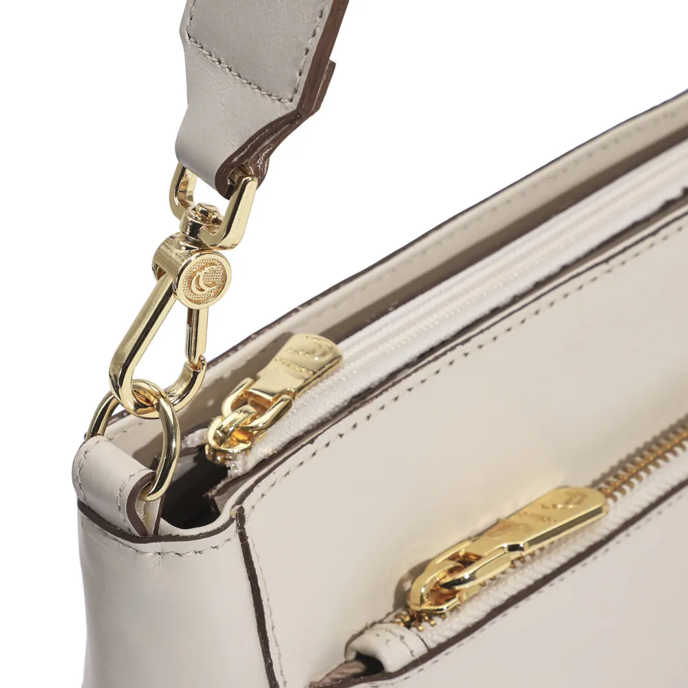 Bolsa De Mão Couro Off White - imagem 6