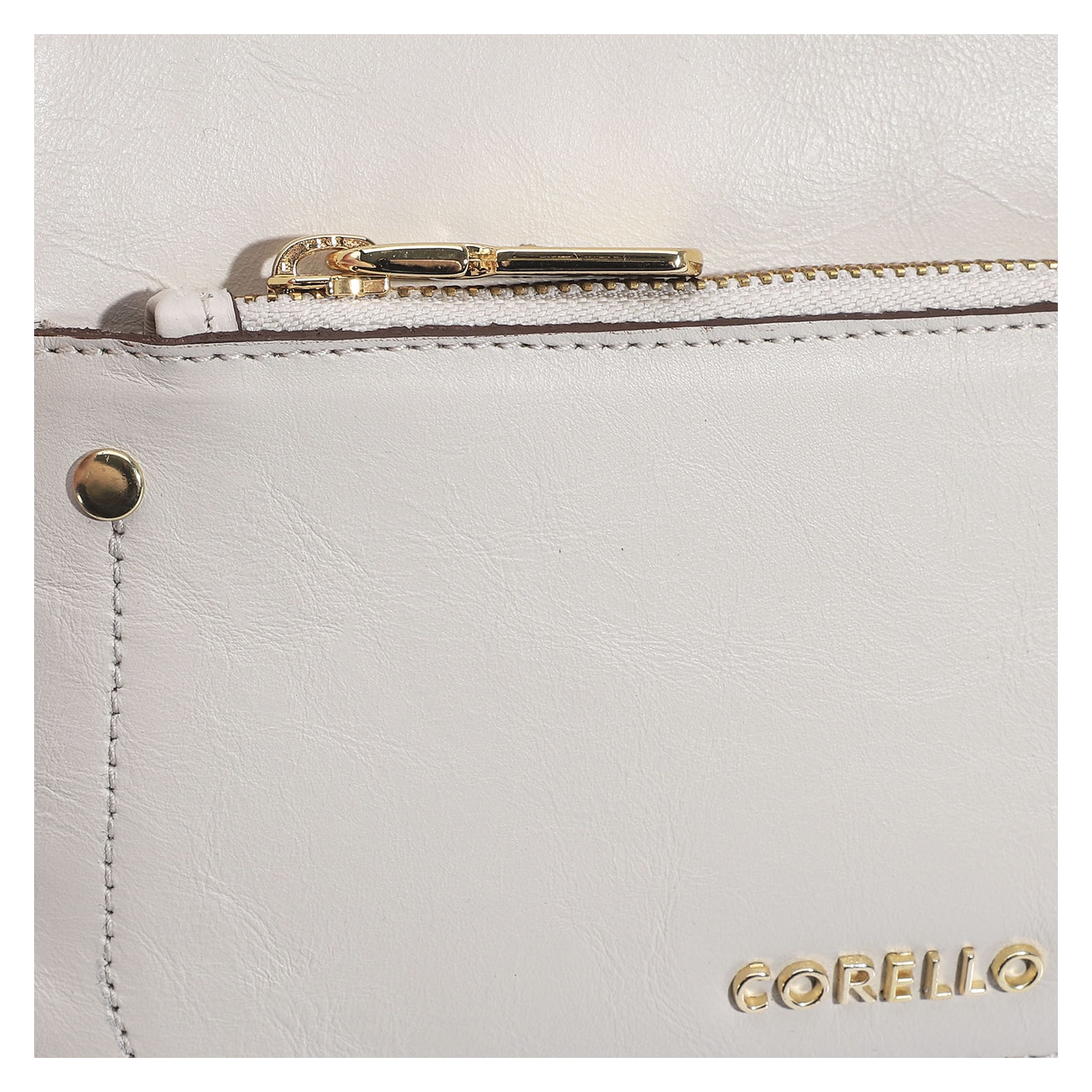 Bolsa De Mão Couro Off White