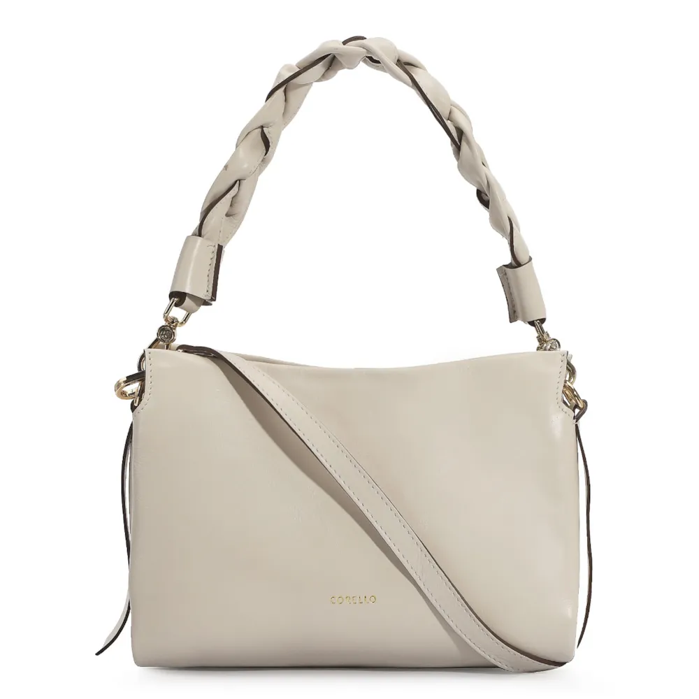Bolsa De Mão Couro Off White