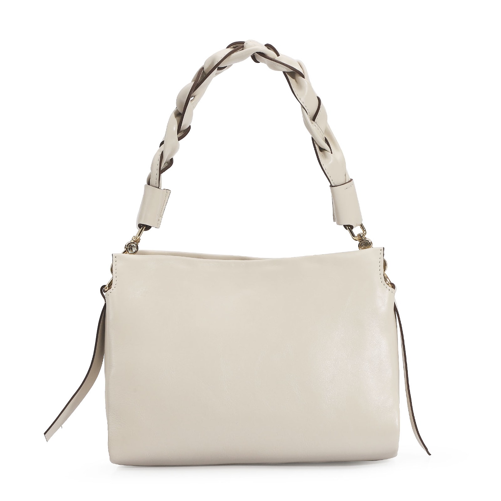 Bolsa De Mão Couro Off White