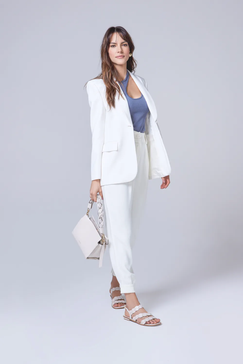 Bolsa De Mão Couro Off White - imagem 9