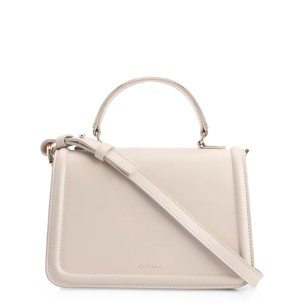 Bolsa De Mão Couro Off White