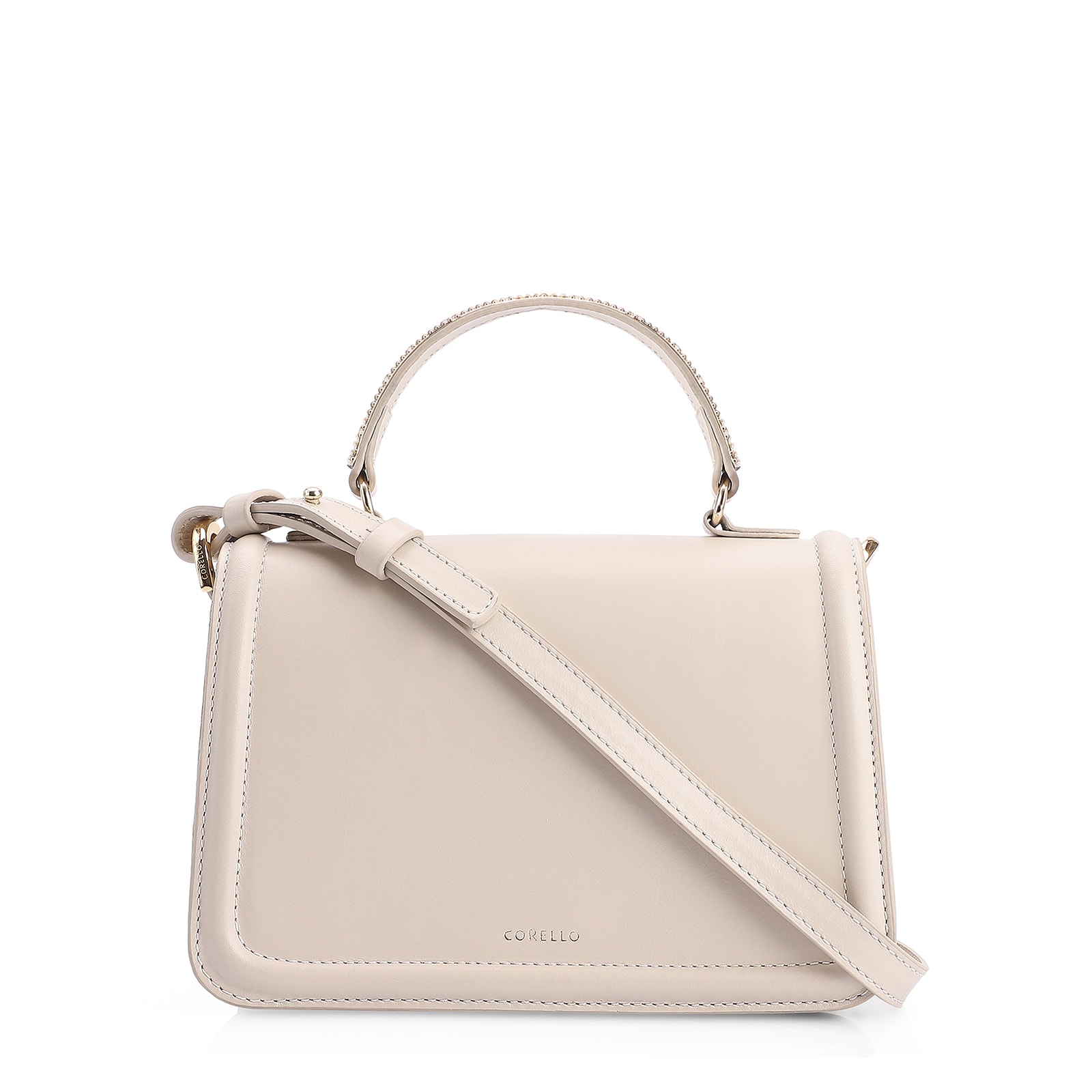 Bolsa De Mão Couro Off White