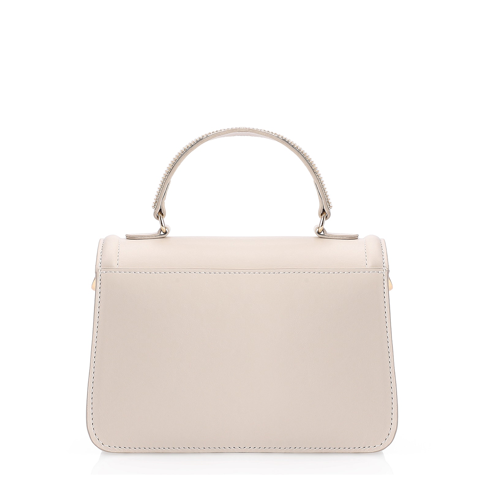 Bolsa De Mão Couro Off White