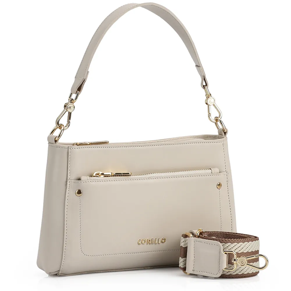 Bolsa De Mão Couro Off White - imagem 2