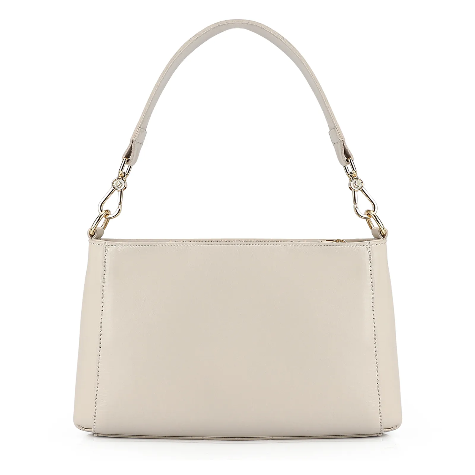 Bolsa De Mão Couro Off White