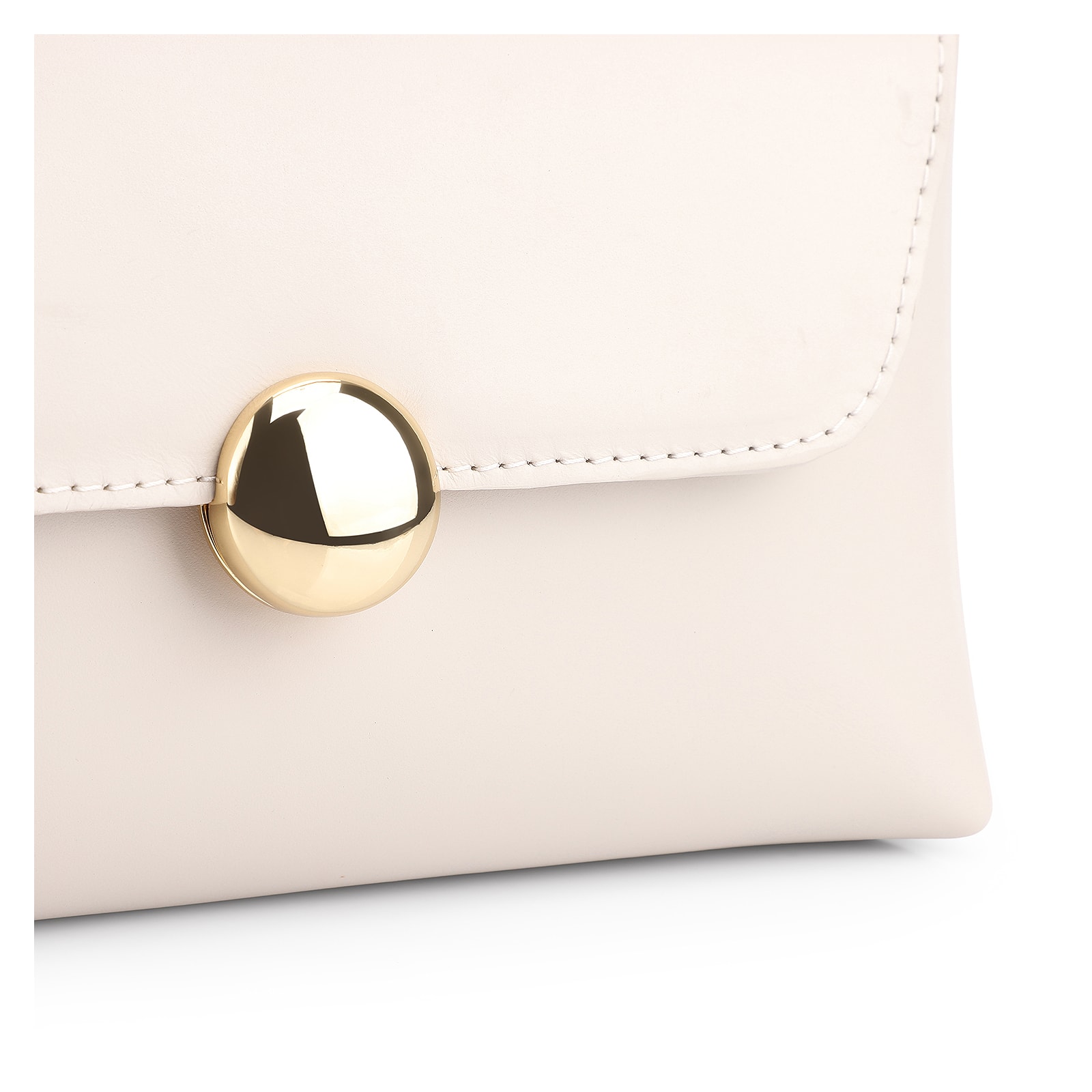 Bolsa De Mão Couro Off White