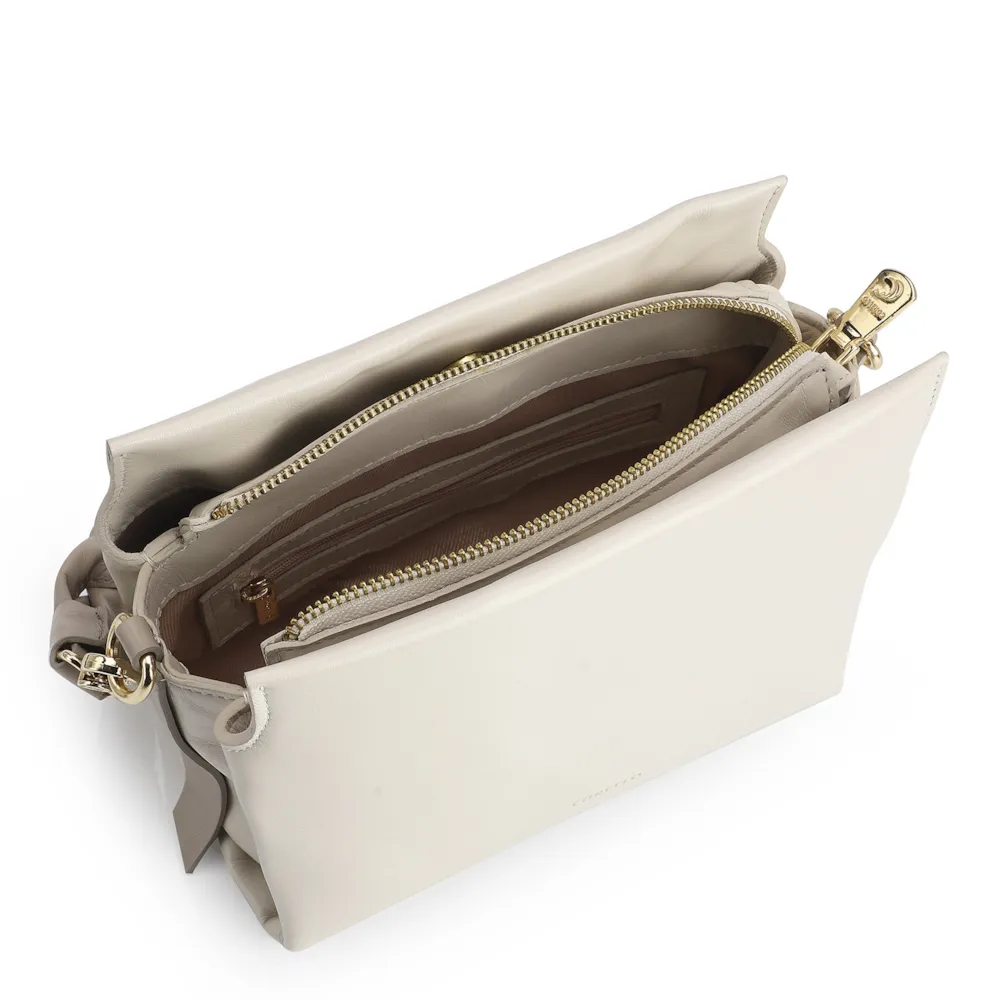 Bolsa De Mão Couro Off White/Bege - imagem 4