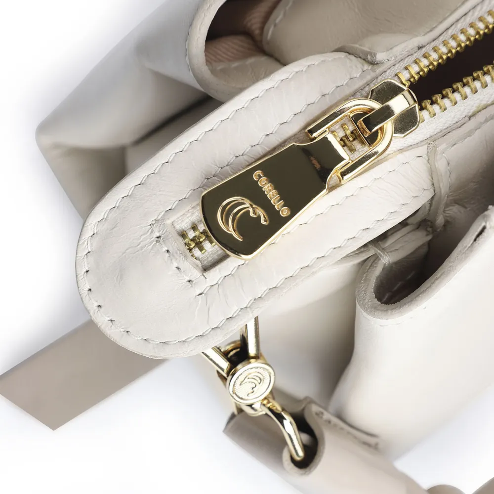 Bolsa De Mão Couro Off White/Bege - imagem 5