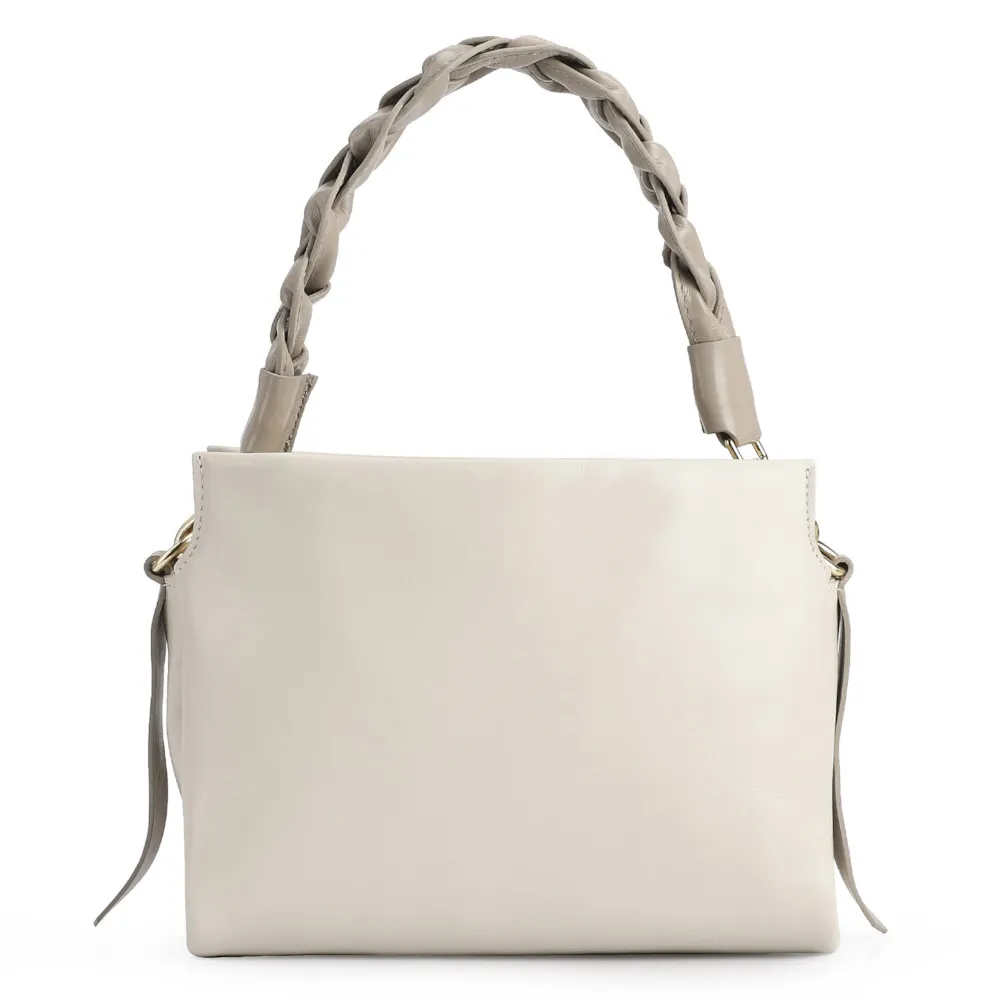 Bolsa De Mão Couro Off White/Bege - imagem 3