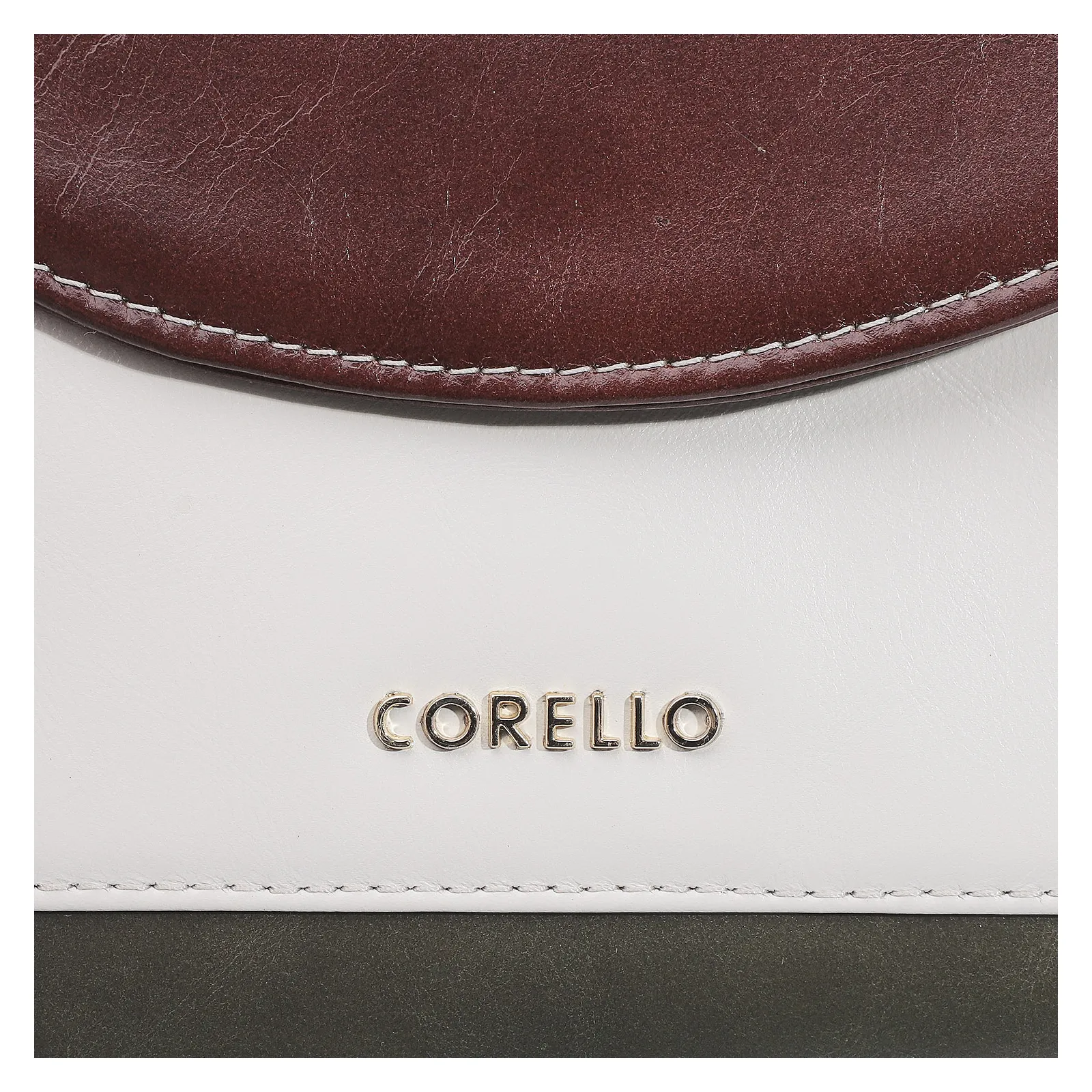 Bolsa De Mão Couro Oliva/Couro Nuvem