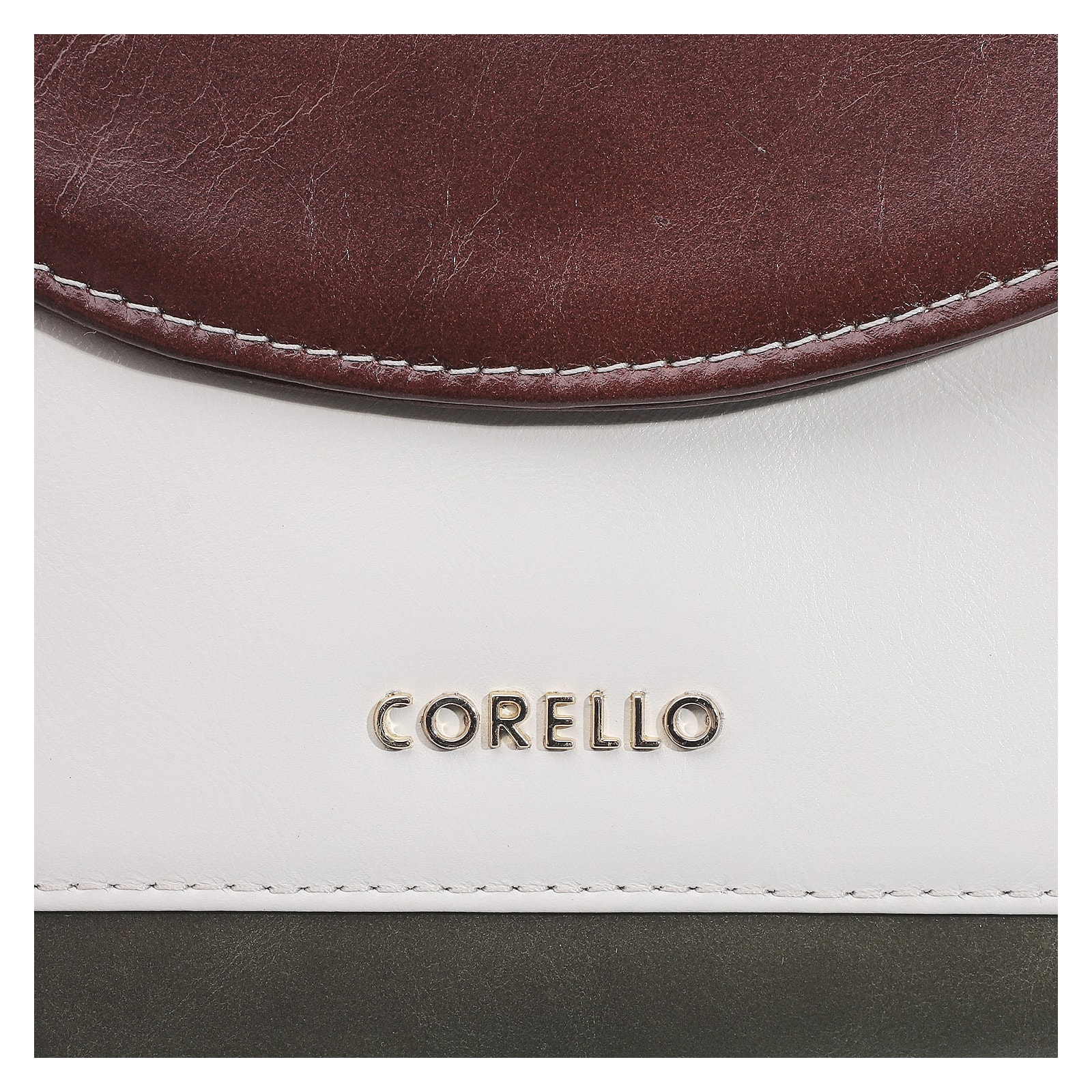 Bolsa De Mão Couro Oliva/Couro Nuvem