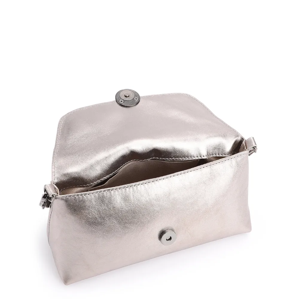 Bolsa De Mão Couro Prata - imagem 4