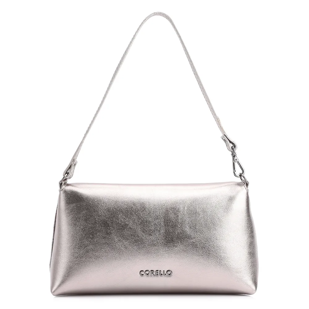 Bolsa De Mão Couro Prata - imagem 3