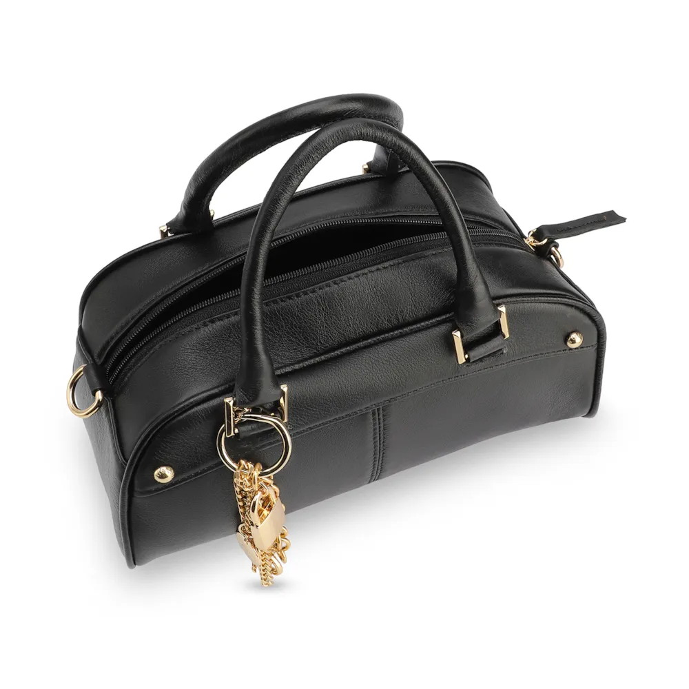 Bolsa De Mão Couro Preto - imagem 4