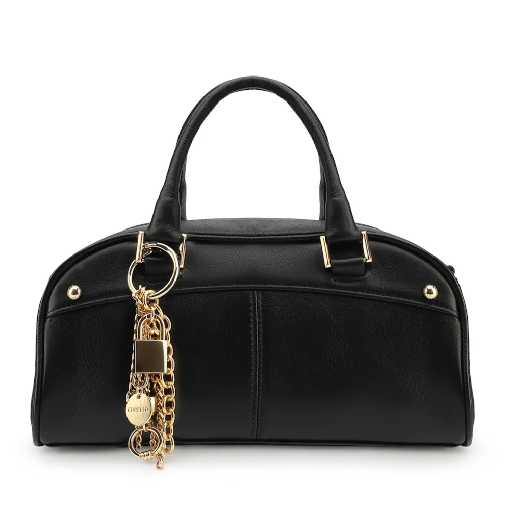 Bolsa De Mão Couro Preto