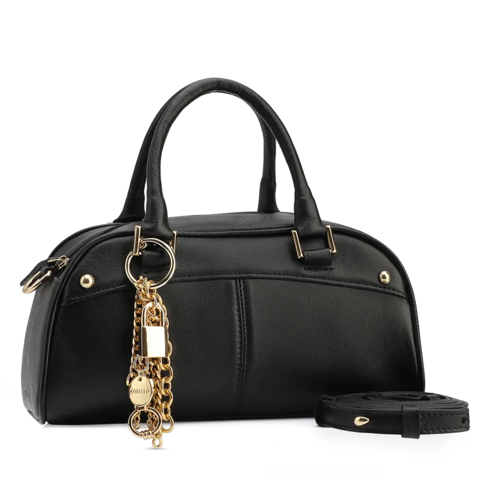 Bolsa De Mão Couro Preto - imagem 2
