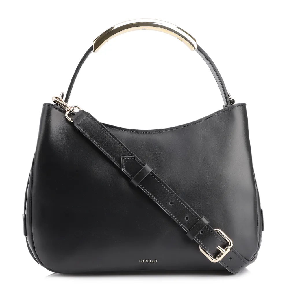 Bolsa De Mão Couro Preto