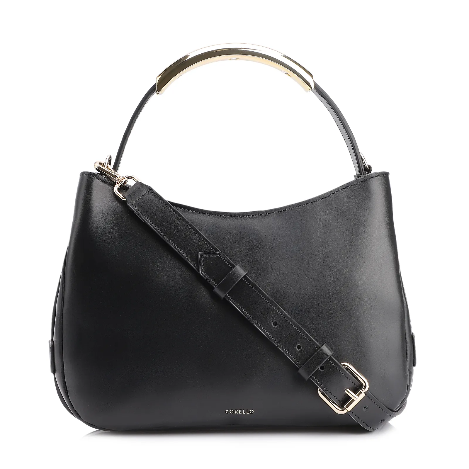 Bolsa De Mão Couro Preto