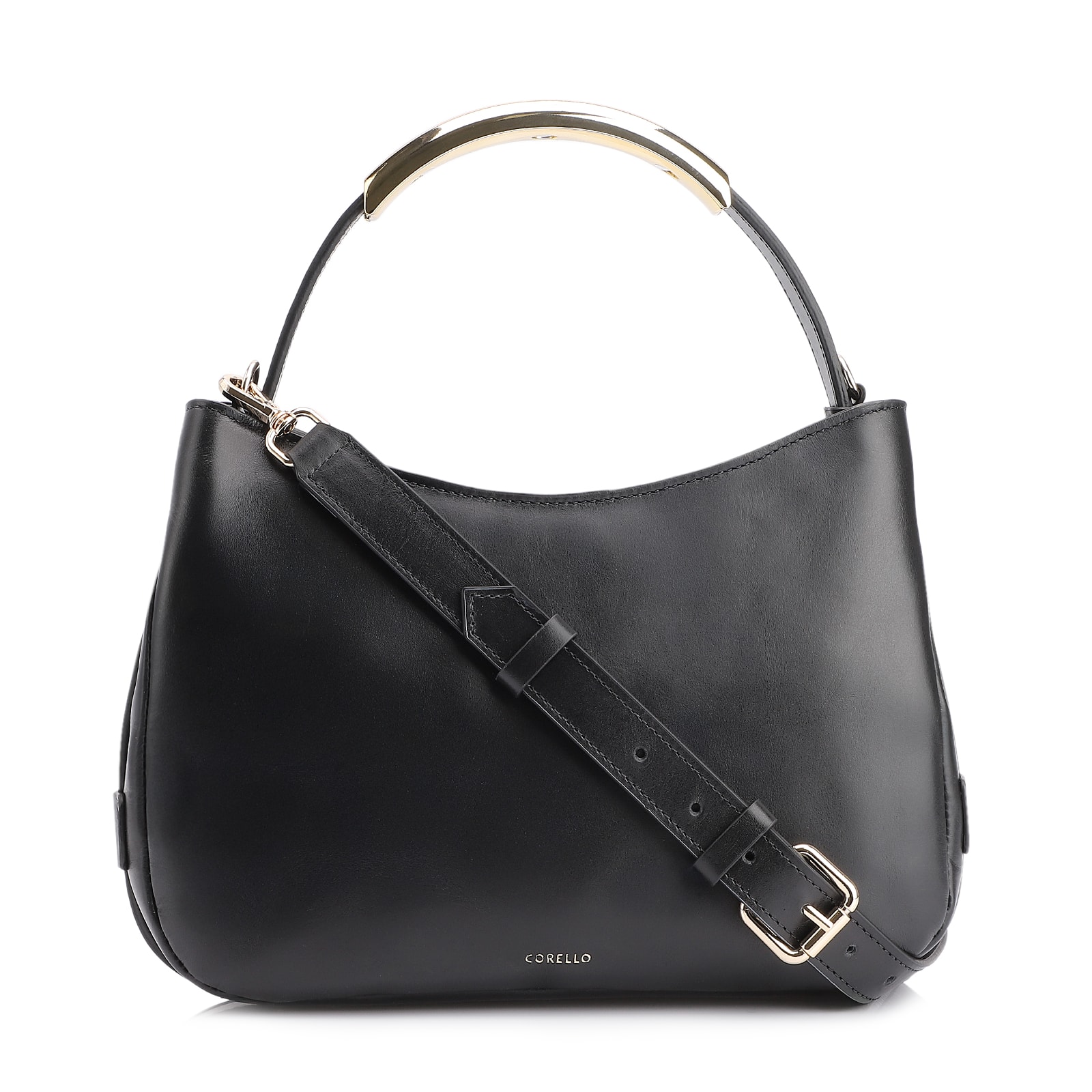 Bolsa De Mão Couro Preto