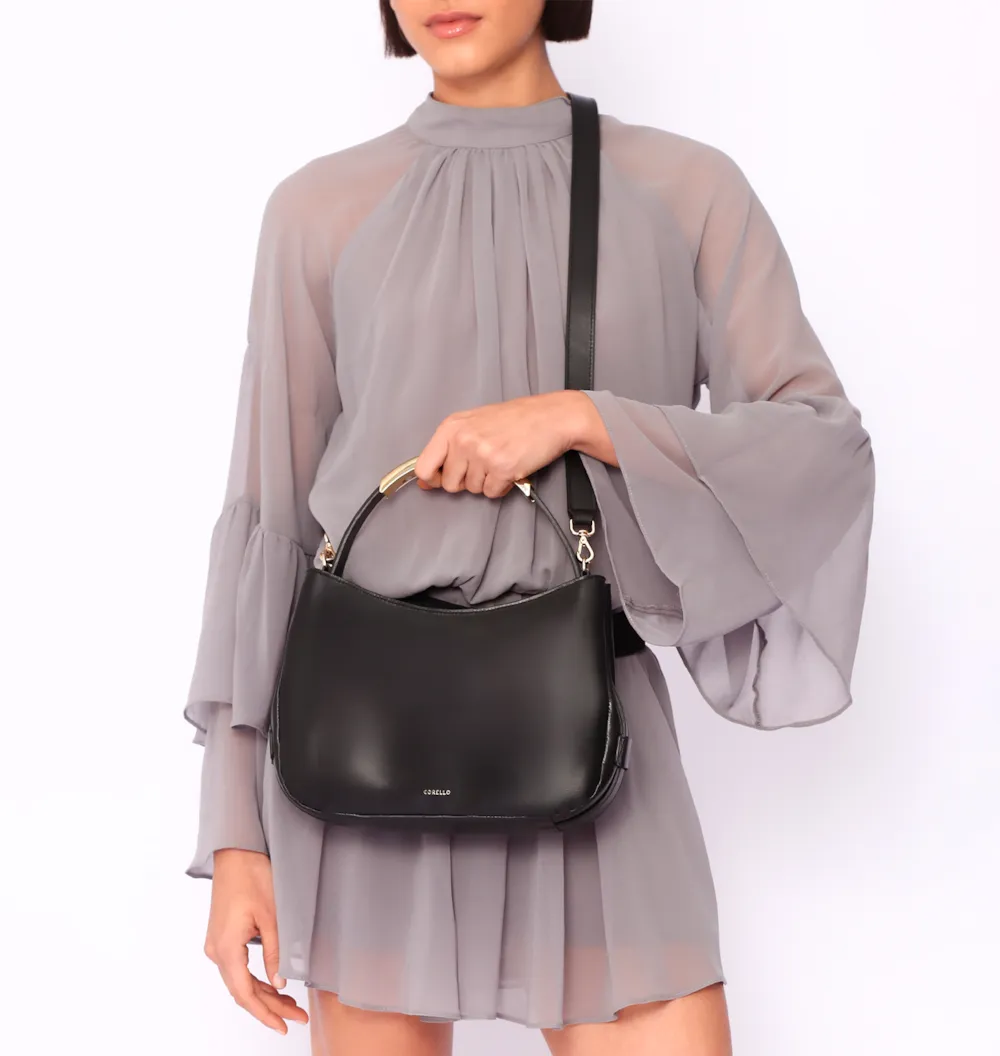 Bolsa De Mão Couro Preto - imagem 7