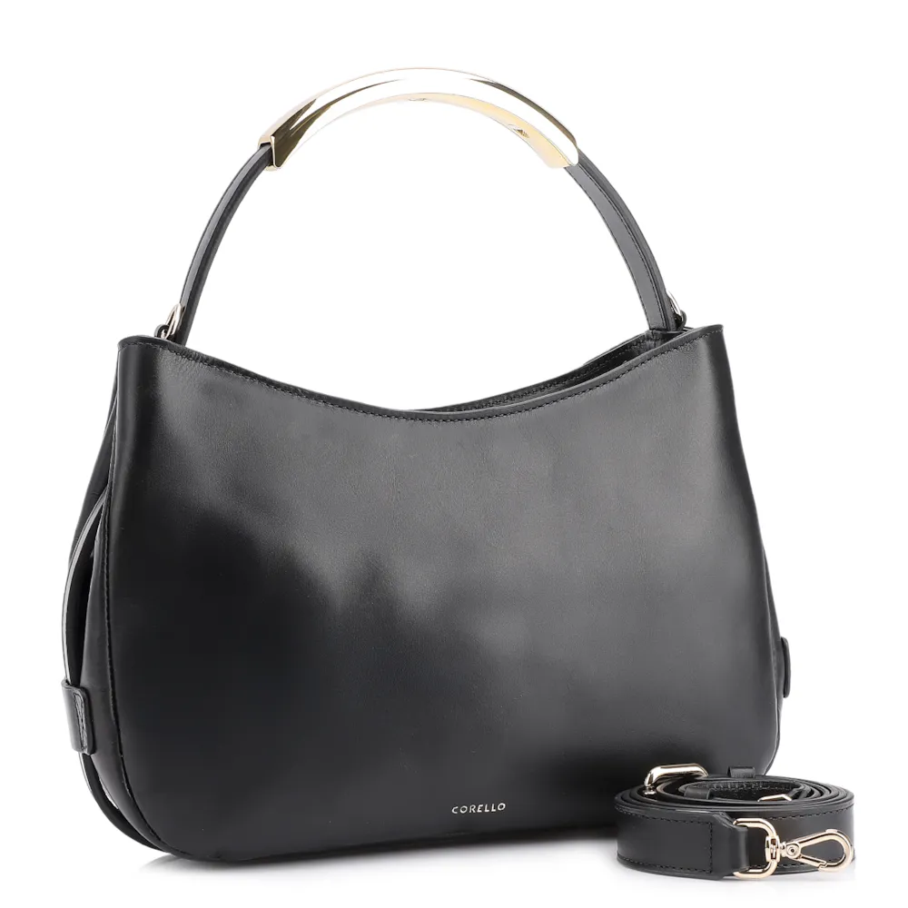 Bolsa De Mão Couro Preto - imagem 2