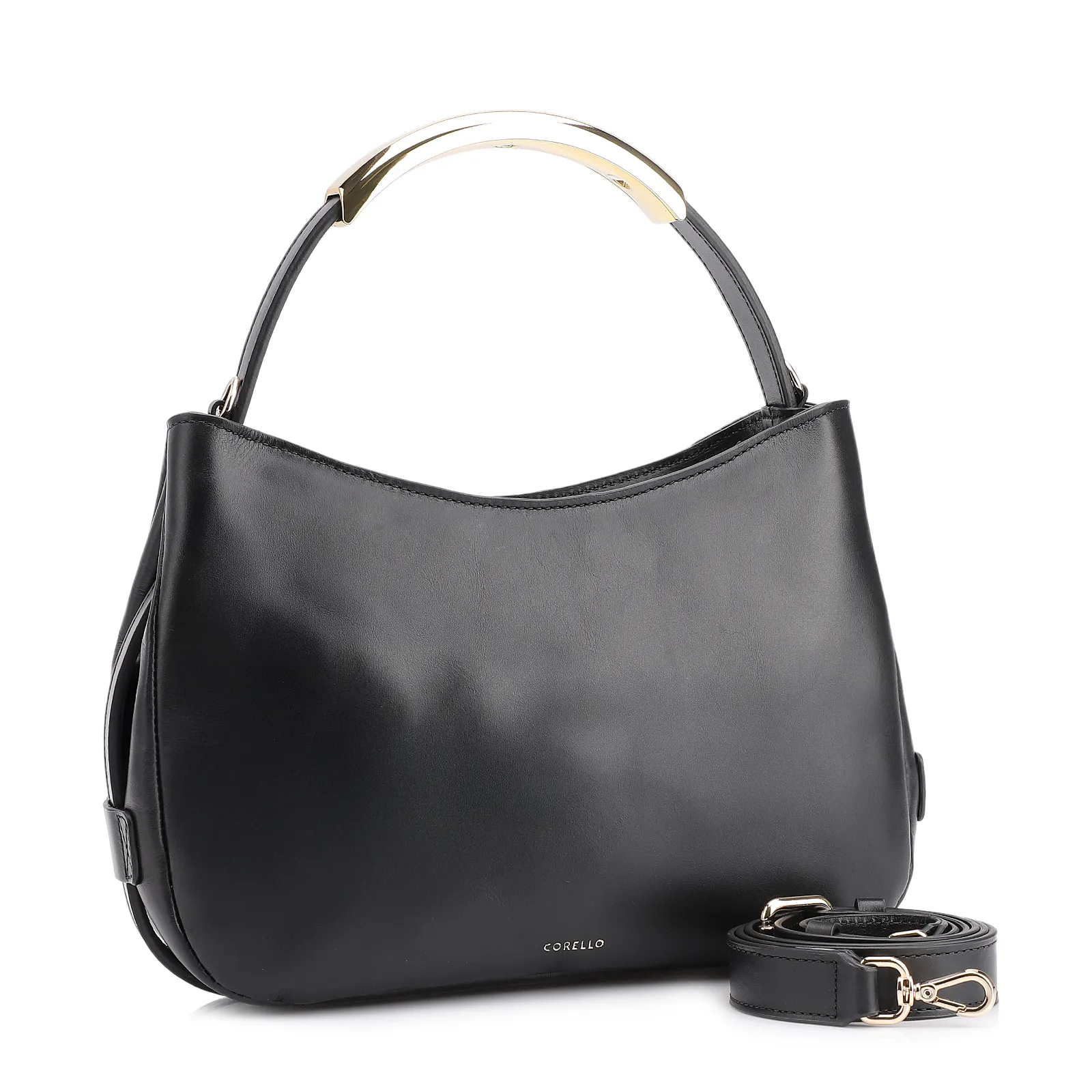 Bolsa De Mão Couro Preto