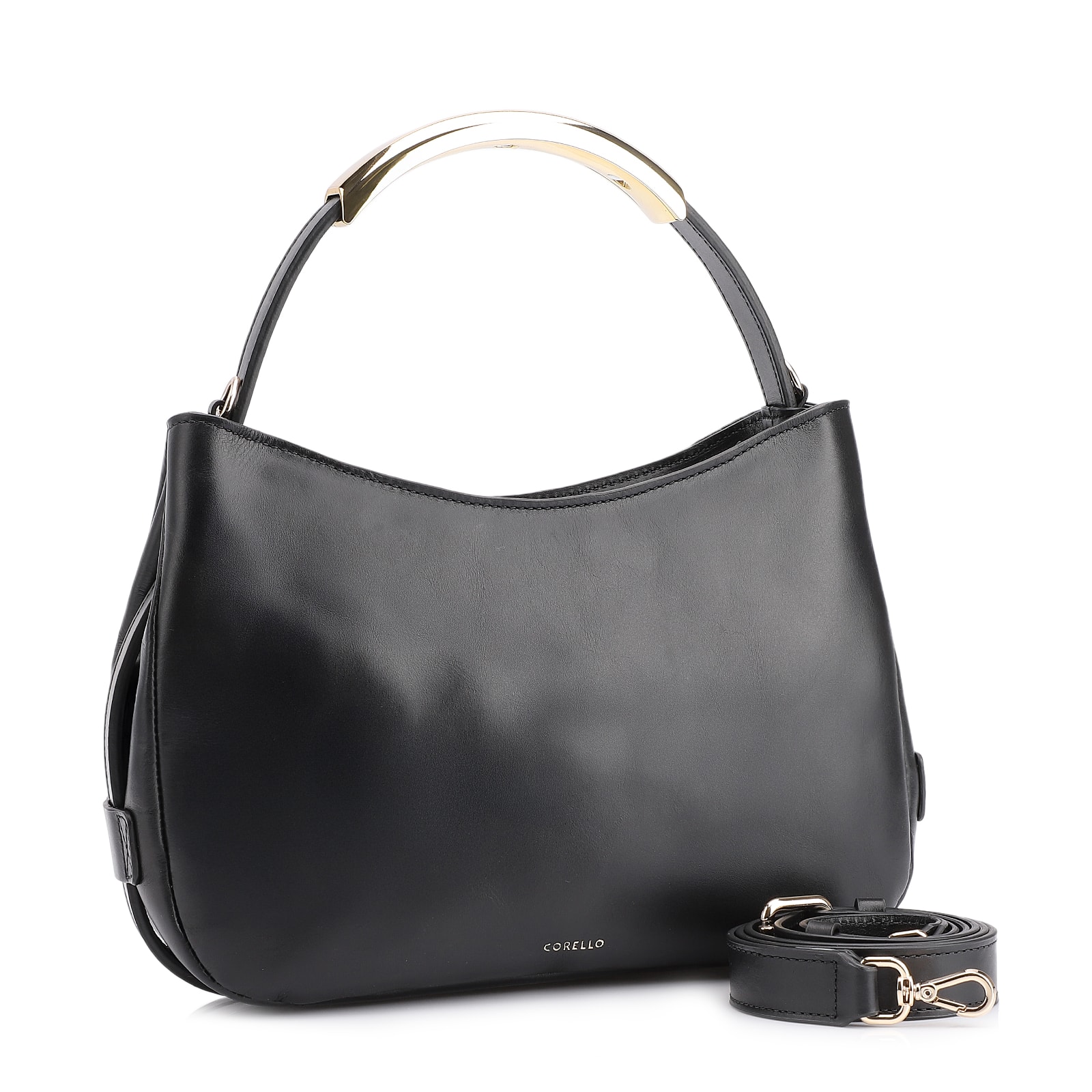 Bolsa De Mão Couro Preto