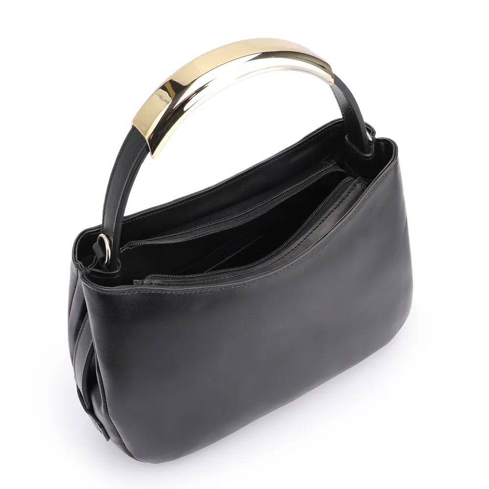 Bolsa De Mão Couro Preto - imagem 4