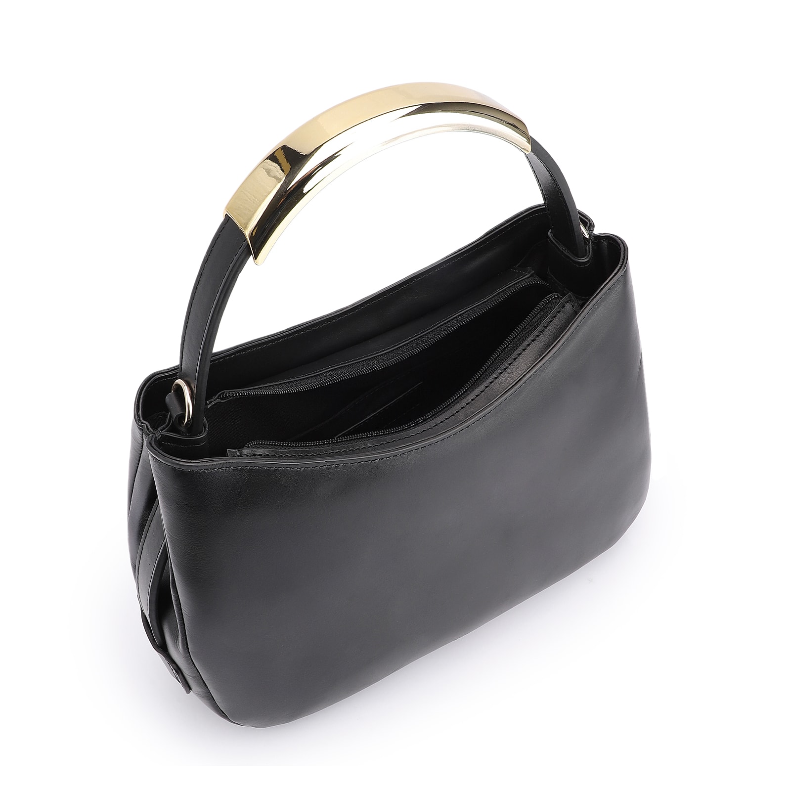 Bolsa De Mão Couro Preto