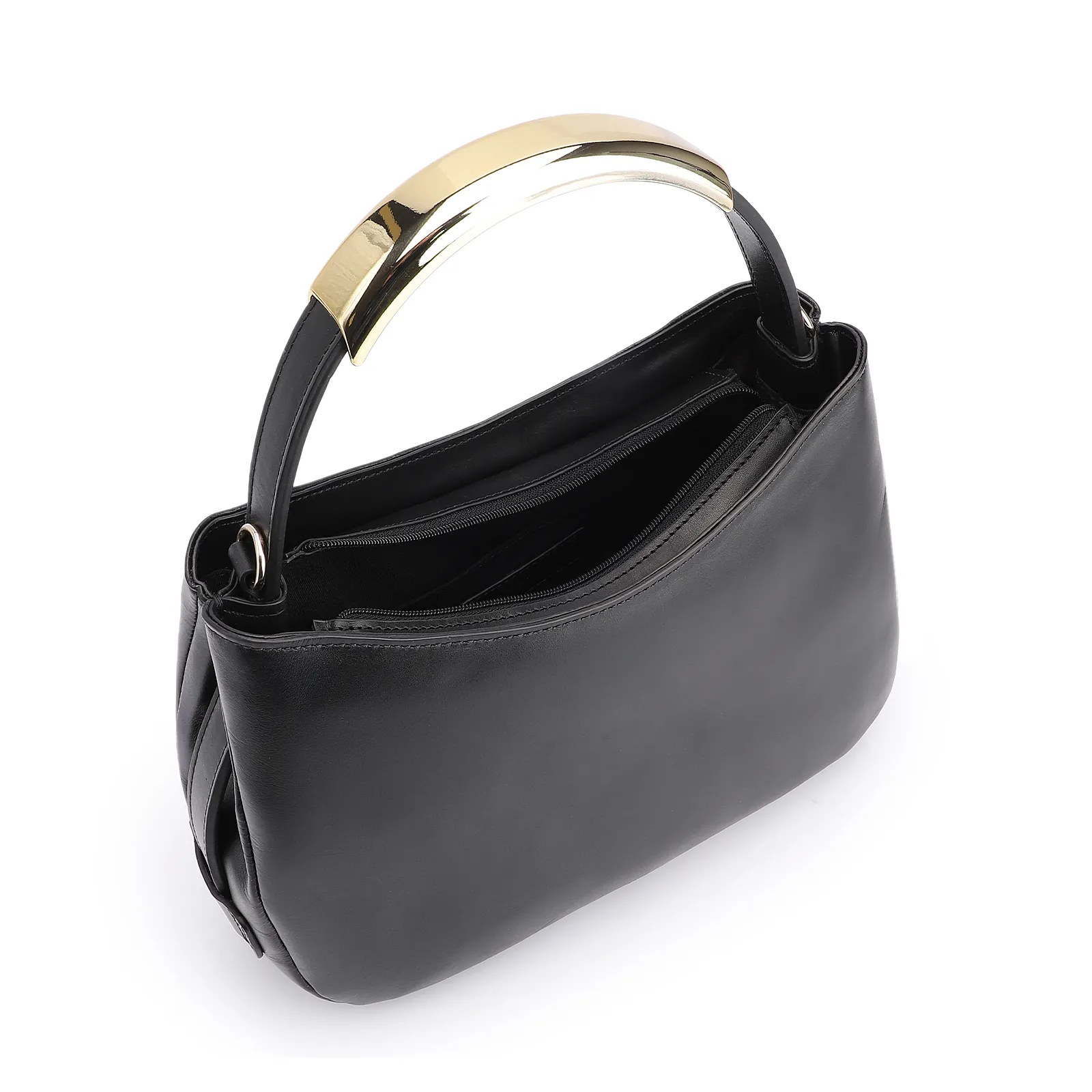 Bolsa De Mão Couro Preto