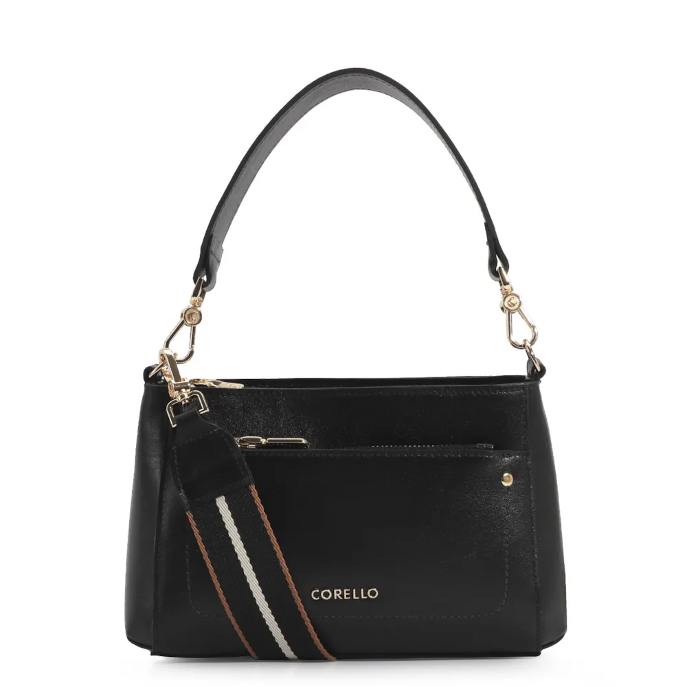 Bolsa De Mão Couro Preto